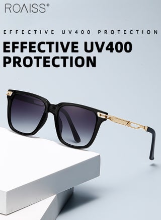 Square Sunglasses for Men Women, UV400 Protection Sun Glasses, Fashion Vintage Sun Shades for Shopping Party Travel with Glasses Case, 51mm - view 4