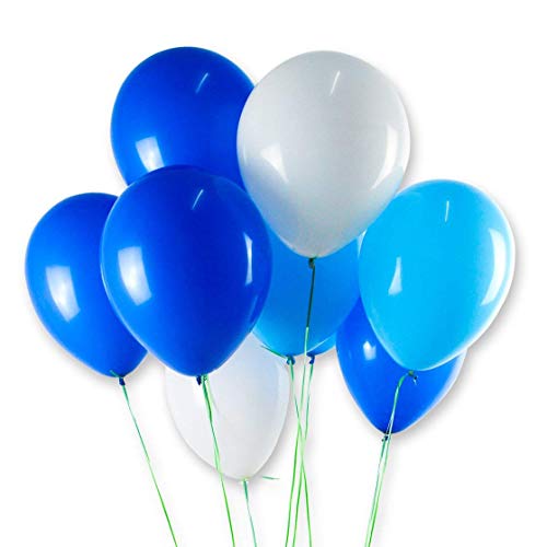 Drishti® Plain Balloon 50 Pcs Blue and White - Image 2