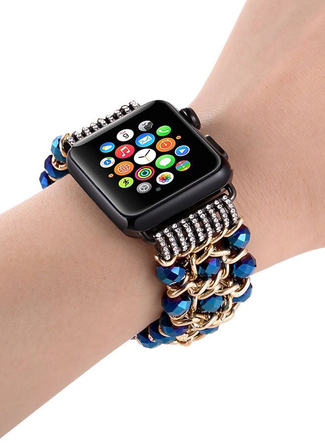 NIBEMINENT Replacement Band For Apple Watch Series 1/2/3 38mm Blue - Image 3