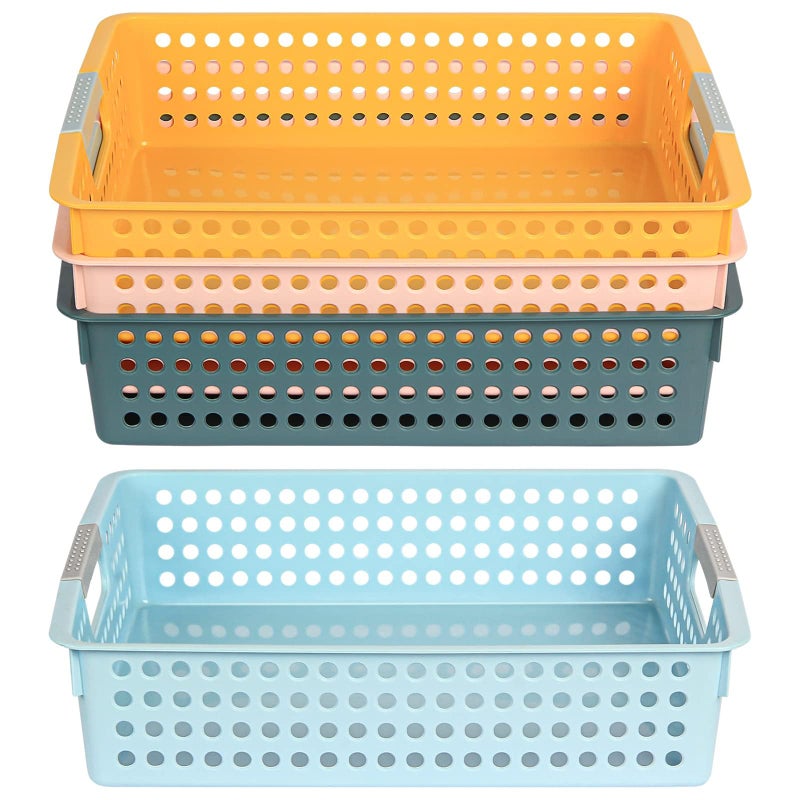 DLUCKY 4Pcs Classroom Organization and Storage Paper Tray Holds 4APaper Trays for Classroom ToyCrayonsHandicrafts StorageAlso for Library Drawers Office Kitchen Bathroom