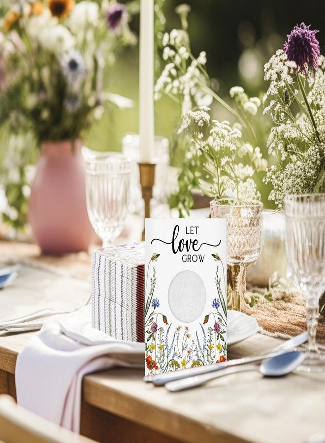Fumete 150 Pcs Let Love Grow Seed Packets Wedding Favor for Guests Bulk Envelope Kraft Bag with Window Flower Resealable Seed Storage Packets for Wedding Party Favors Bridal Shower (Floral) - Image 5