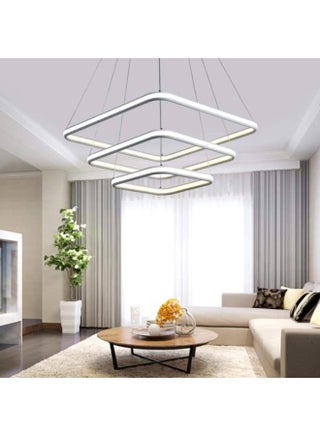 Modern Square LED Chandelier with Remote Control - White - 4222 - pzsku/Z3570891030A0C6BB8F46Z/45/1752580155/9d4620e6-dd00-49a6-9a31-9c03ddee1034