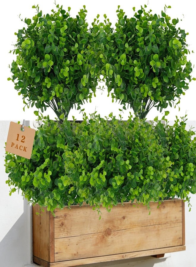 Dronside 12 Bundles Artificial Greenery Stems Fake Plastic Plants Greenery Branches Fake Flowers for Outdoor Indoor Garden Home Hanging Baskets Window Boxes Decor Spring Easter Farmhouse Decoration - Image 1