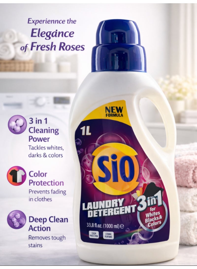 SIO Laundry Detergent 3in1 – 1L | Deep Clean, Stain Removal & Long-Lasting Freshness - Image 2