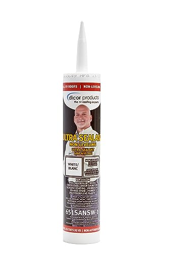 Dicor 651SANSW-1 NON-Leveling Ultra Sealant System - 10.1 Oz, White, High Performance, Non-Yellowing, Fast Curing, Durable, Highly Compatible, UV Stabilized - Image 1