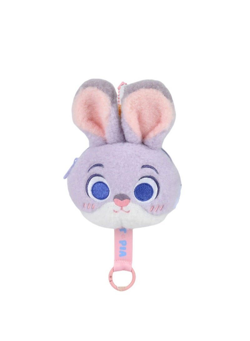 9cm Cute Plush Coin Purse, Key Pendant, Bag Pendant, Suitable For Children'S Toy Gifts (Purple Bunny) - Image 1