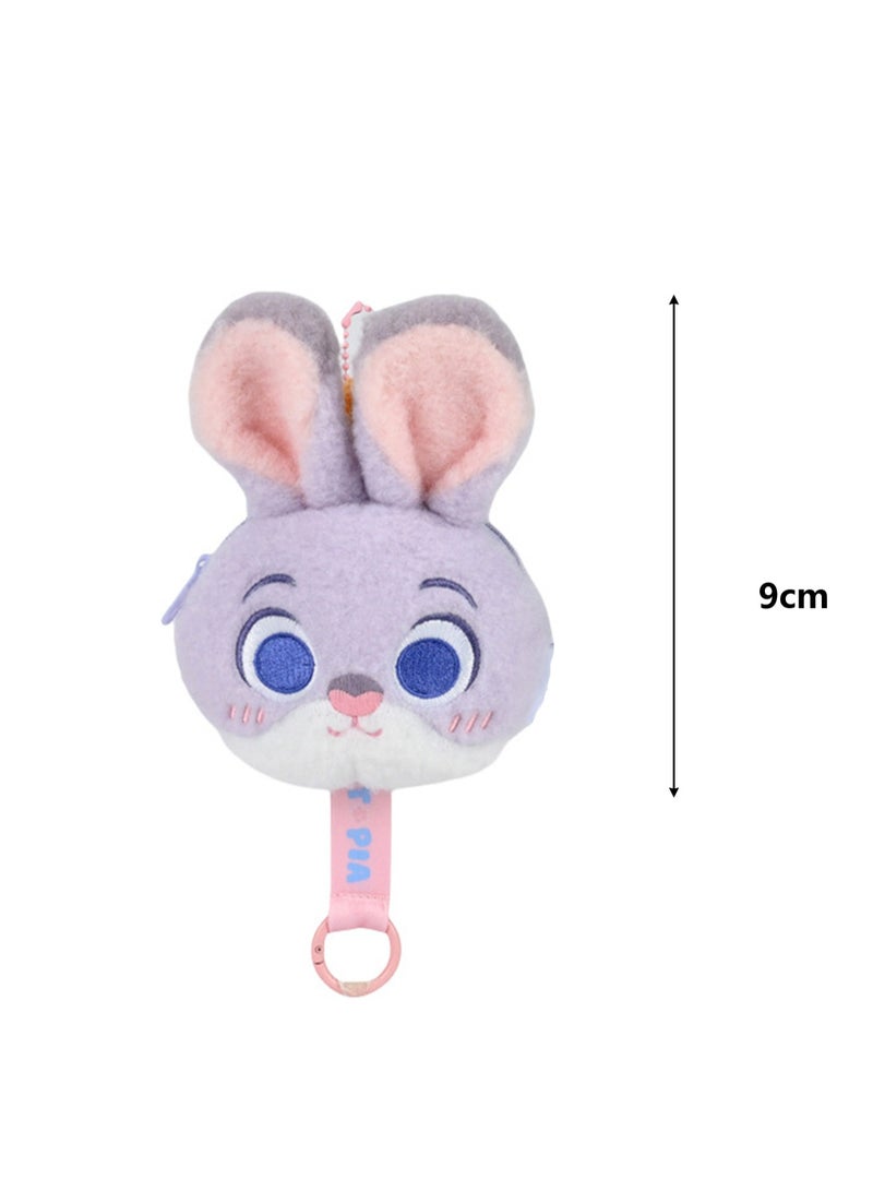 9cm Cute Plush Coin Purse, Key Pendant, Bag Pendant, Suitable For Children'S Toy Gifts (Purple Bunny) - Image 2