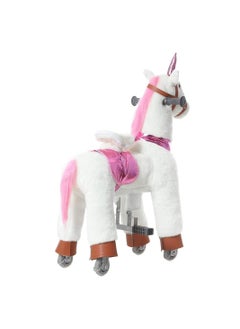 Cool Baby COOLBABY Horse Ride on Toy for Toddlers Ride on Rocking Horse Toy Plush Walking Pony Mechanical Riding Horse Unicorn Small Size for Age 3-6  - Image 3