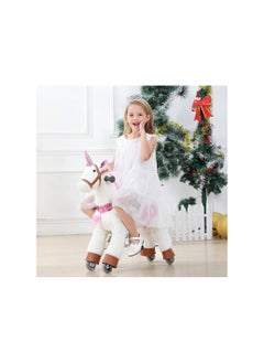 Cool Baby COOLBABY Horse Ride on Toy for Toddlers Ride on Rocking Horse Toy Plush Walking Pony Mechanical Riding Horse Unicorn Small Size for Age 3-6  - Image 4