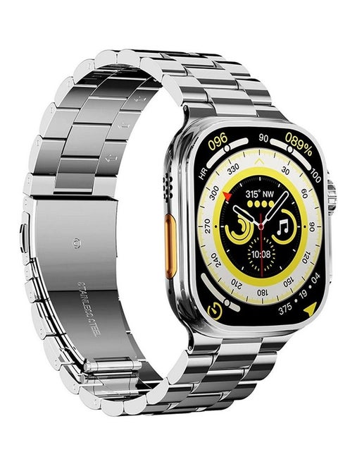Smart Watch Ultra Series 9 Stainless Steel Band High Quality 49mm Dial With Water Resistant & Health Fitness Tracker Sport Watch With Message And Call Receive Feature WS9ULTRA  Smart Watch