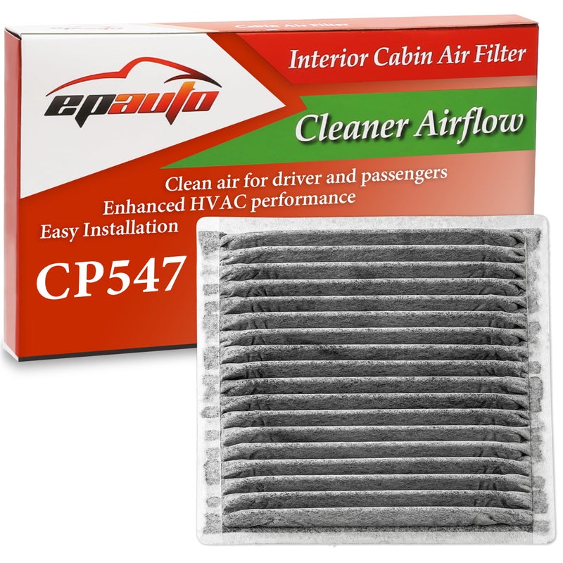 EPAuto CP547 CF10547 Cabin Air Filter includes Activated Carbon Replacement for Ford Edge Lincoln MKX20082015 MKZ20082009 MKS2009 Mazda CX9 20072015