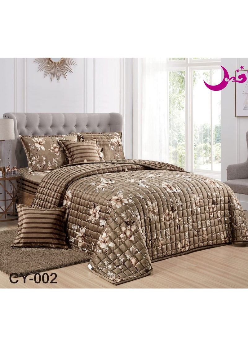 مفرش مضغوط مخمل مشجر شتوي مزدوج