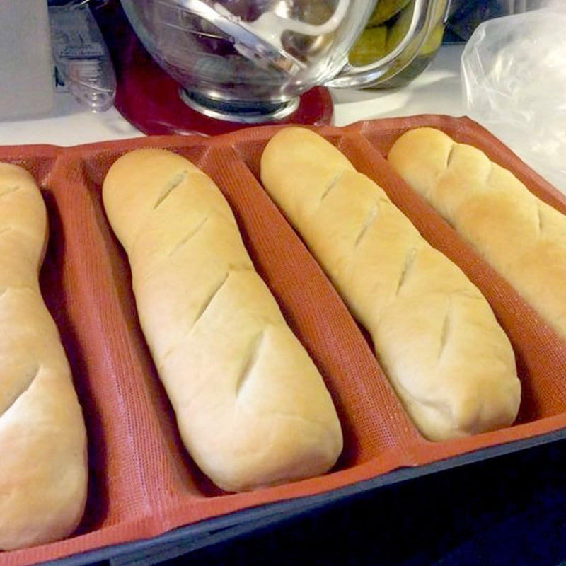 BLUE DROP Silicone Bread Forms 12" Hot Dog Bread Molds Non Stick Silicone Coated Fiber Glass Bakery Trays Moulds - Image 4