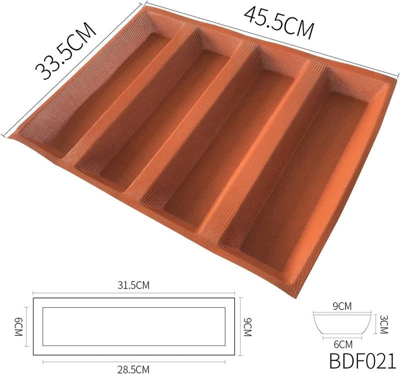 BLUE DROP Silicone Bread Forms 12" Hot Dog Bread Molds Non Stick Silicone Coated Fiber Glass Bakery Trays Moulds - Image 2