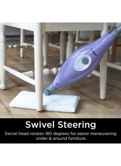 Shark Shark S3501 Steam Pocket Mop Hard Floor Cleaner, With Rectangle Head and 2 Washable Pads, Easy Maneuvering, Quick Drying, Soft-Grip Handle and Powerful Steam, Purple  - Image 4