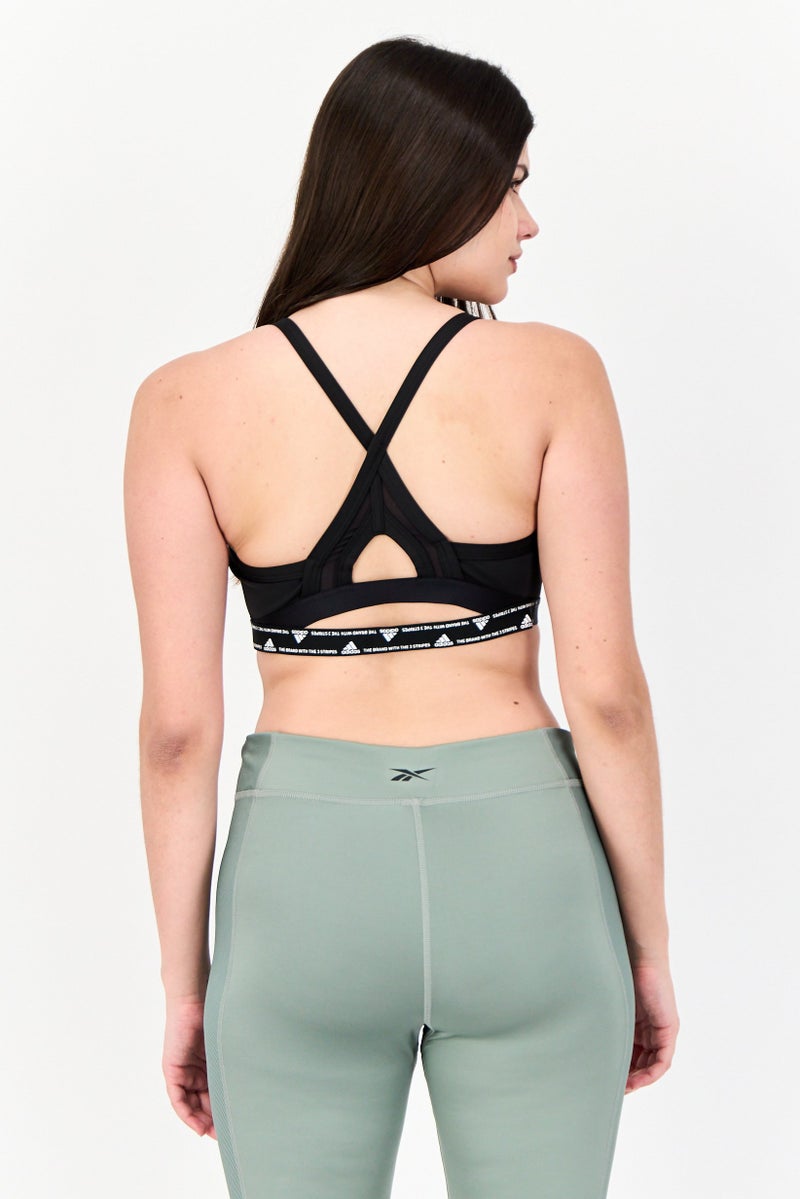 Adidas Women Sportswear Fit Sleeveless Training Sports Bra, Black - Image 3