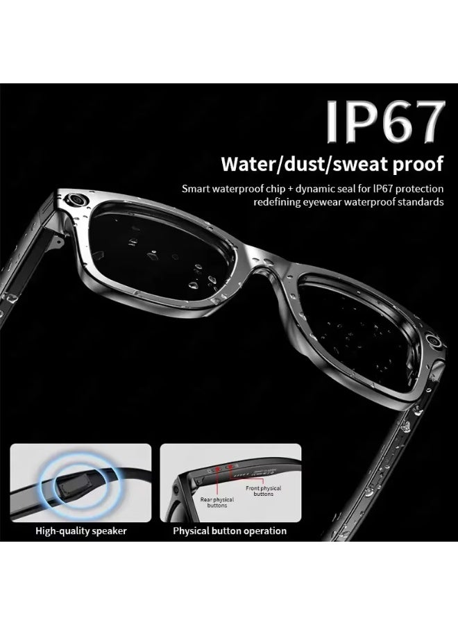 AI Smart Glasses with 8MP Camera Video Recording 100+ Languages Translation Sunglasses Bluetooth Call Music Play Men Women - Image 1