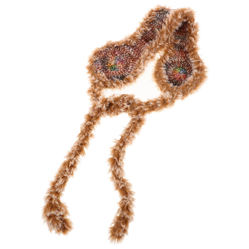 Knit Ear Muffs With Furry Trim Women Ear Muffs For Winter Adjustable Winter Ear Warmers For Men And Women Cold Weather - Image 5
