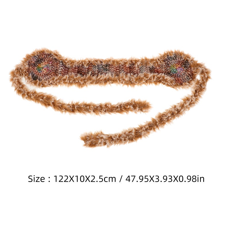 Knit Ear Muffs With Furry Trim Women Ear Muffs For Winter Adjustable Winter Ear Warmers For Men And Women Cold Weather - Image 4
