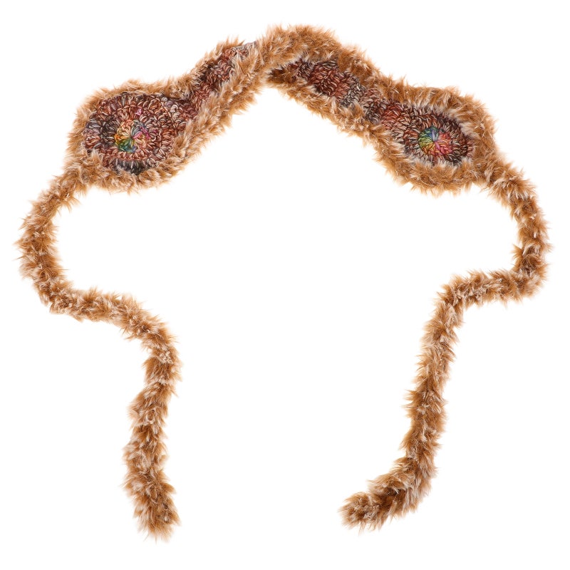 Knit Ear Muffs With Furry Trim Women Ear Muffs For Winter Adjustable Winter Ear Warmers For Men And Women Cold Weather - Image 1