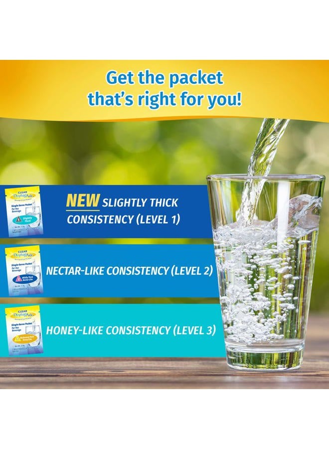DYSPHAGIAIDE CLEAR DysphagiAide® Instant Beverage and Food Thickener, Box of 24 Single Serve Packets Level 1- Slightly Thick (Thin Nectar) - Image 3