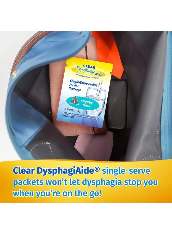 DYSPHAGIAIDE CLEAR DysphagiAide® Instant Beverage and Food Thickener, Box of 24 Single Serve Packets Level 1- Slightly Thick (Thin Nectar) - Image 5