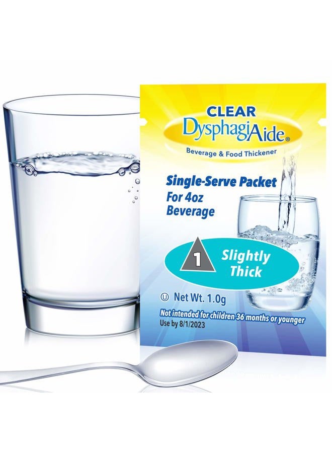 DYSPHAGIAIDE CLEAR DysphagiAide® Instant Beverage and Food Thickener, Box of 24 Single Serve Packets Level 1- Slightly Thick (Thin Nectar) - Image 1
