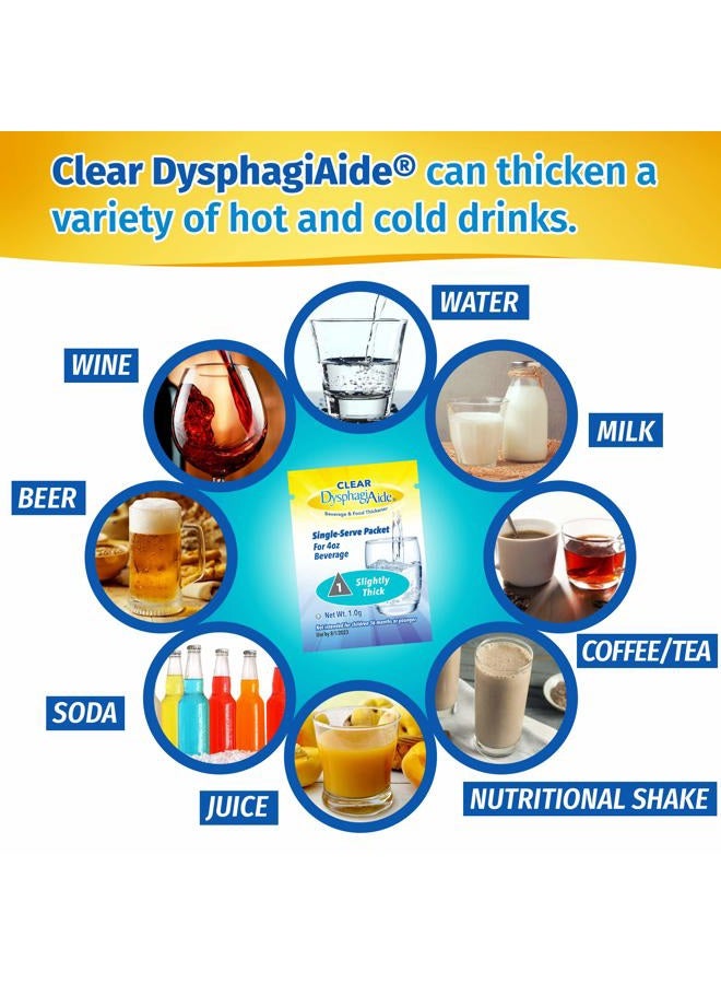 DYSPHAGIAIDE CLEAR DysphagiAide® Instant Beverage and Food Thickener, Box of 24 Single Serve Packets Level 1- Slightly Thick (Thin Nectar) - Image 2