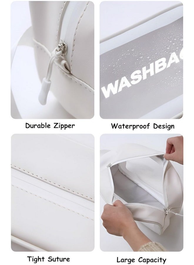 NFI essentials NFI essentials Pack of 3 Transparent Washbag Pouch, Makeup Pouch for Women Cosmetic Organizer Bag Travel Makeup Bag Portable Carry Toiletry Storage Bag Pouch for Girls  - Image 3