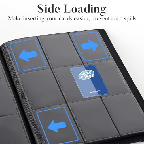 Fabmaker Premium Card Binder 9 Pocket, Fabmaker PU Cover Trading Card Binder for 360 Cards, Sturdy Card Collection Album, Card Holder Folders for YuGiOh, MTG, TCG, Game Cards & Sports Cards, Turquoise - Image 5