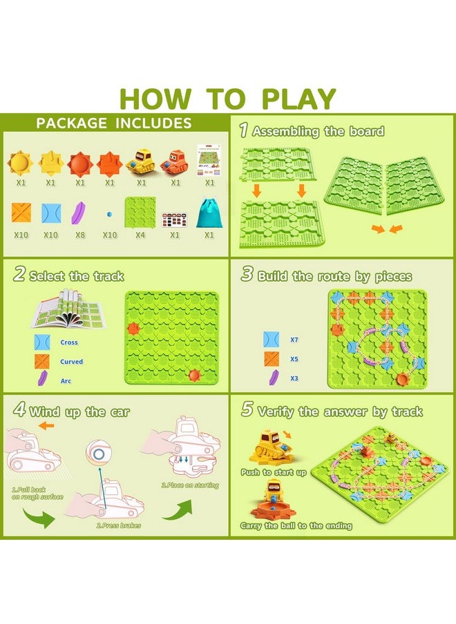 burgkidz - Logical Road Builder Puzzle Games, Stem Family Big Board Maze Game, Educational Smart Brain Teasers Puzzles Toys, Preschool Learning Early Montessori Birthday Gifts For Kids Boys Girls Age 4 5 6 7 8 - Image 1