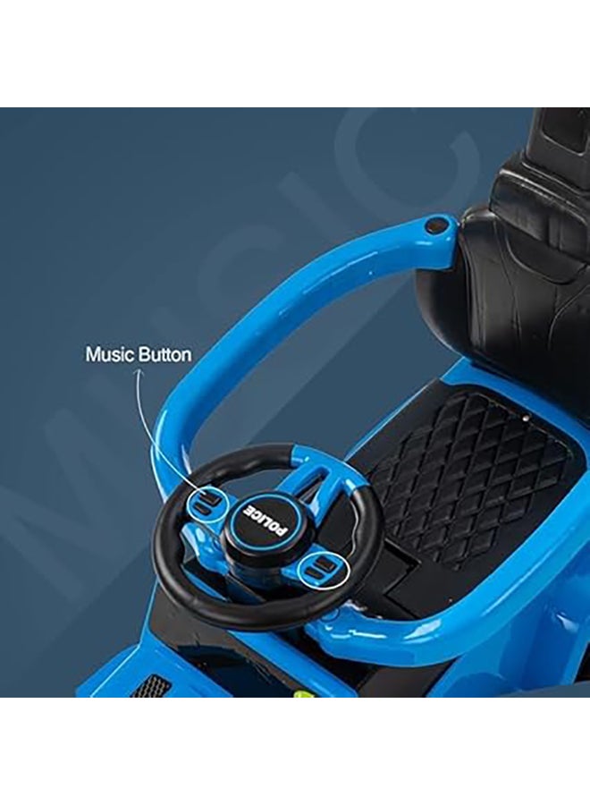 AL BADER 3 in 1 Ride on Car for Kids, Ride on Kids Car with Music and Lights, Kids Ride on Push Car With Safety Bar & Push Handle, Push Ride on Car for Kids 1 to 3 Years, Push Car for Toddlers, Blue  - Image 4