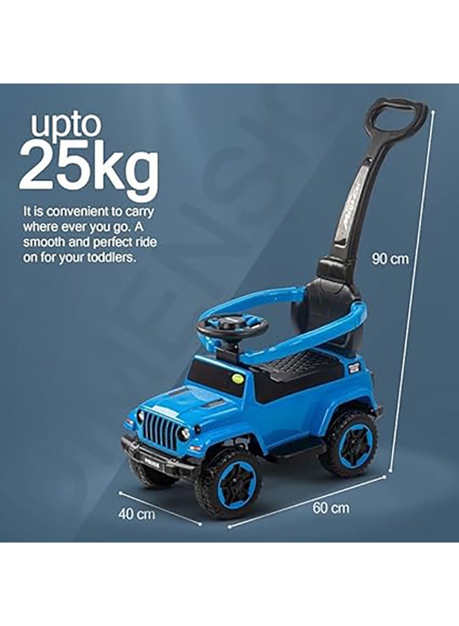 AL BADER 3 in 1 Ride on Car for Kids, Ride on Kids Car with Music and Lights, Kids Ride on Push Car With Safety Bar & Push Handle, Push Ride on Car for Kids 1 to 3 Years, Push Car for Toddlers, Blue  - Image 5
