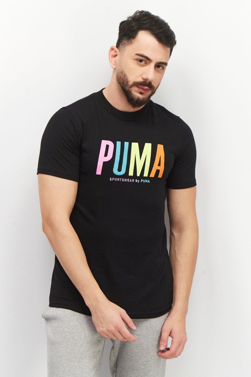 PUMA تي شيرت تدريب قصير الأكمام للرجال، مجموعة سوداء - Image 1