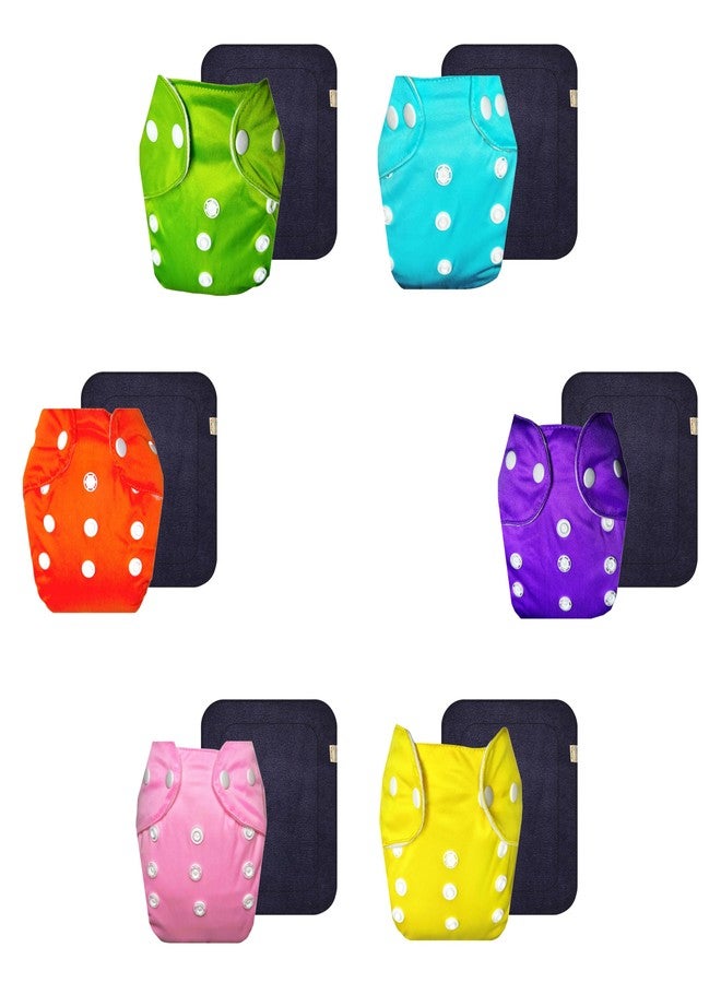 حفاضات دمبلدو لايت القماشية مع حشوة رمادية (عبوة من 6 قطع) | شعور بالجفاف والراحة | تهوية جيدة | أزرار كبس قابلة للتعديل | مثالية لفصل الصيف الهندي | من 3 أشهر إلى سنتين | مناسبة للجنسين - Image 1