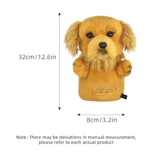 Scott Edward Golden Retriever Golf Club Cover Fit Well for Driver Wood Golf Club, Funny Cute Animal Design Soft Functional Golf Headcover Stylish Protection for Your Clubs for Men and Women - Image 5