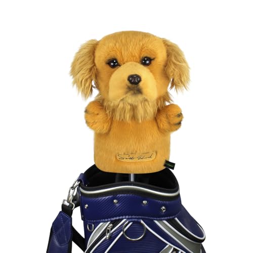 Scott Edward Golden Retriever Golf Club Cover Fit Well for Driver Wood Golf Club, Funny Cute Animal Design Soft Functional Golf Headcover Stylish Protection for Your Clubs for Men and Women - Image 2