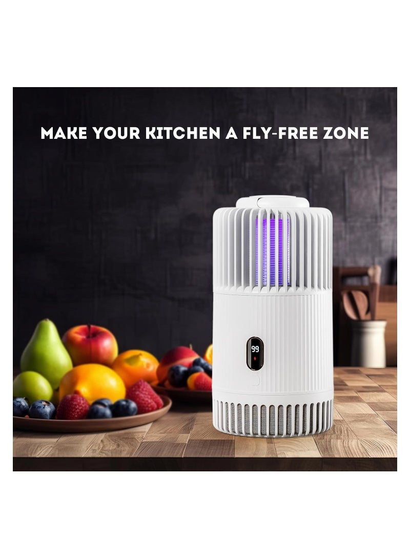 Zikra Bug Zapper Outdoor Cordless Electric Mosquito Killer Mosquito Zapper Indoor Insect Fly Trap W/Bug Light Suction Fan for Home Backyard Garden Triple Insect Trap Catch Mosquitoes Gnats - Image 5