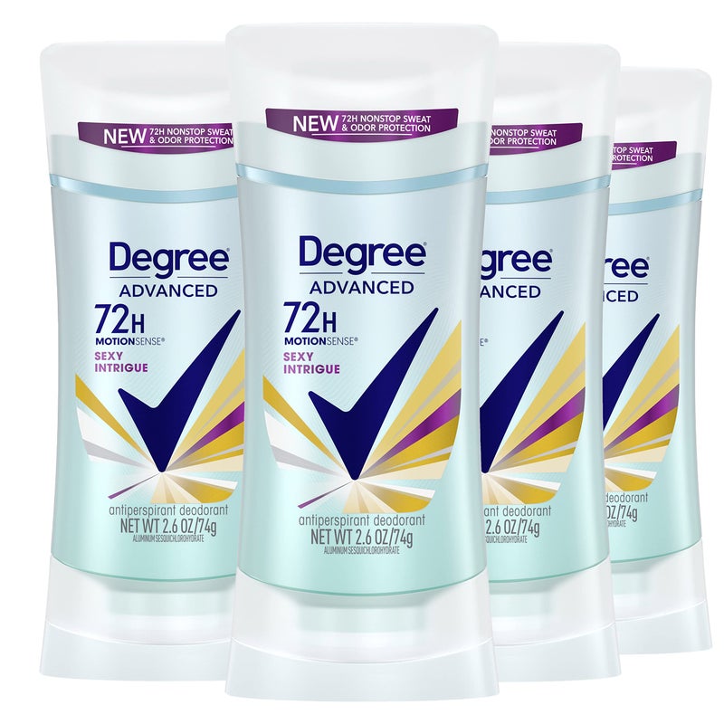 Degree Advanced MotionSense Antiperspirant Deodorant 4 Count 72-Hour Sweat And Odor Protection Sexy Intrigue Antiperspirant Deodorant For Women With MotionSense Technology 2.6oz - Image 1
