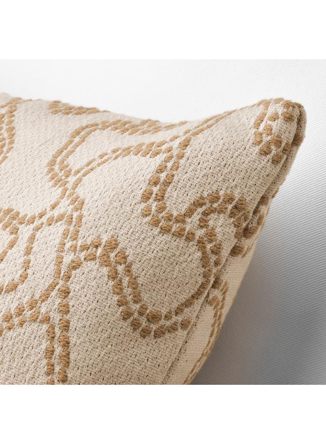 erorex Cushion cover, off-white/yellow-beige, 50x50 cm - Image 4