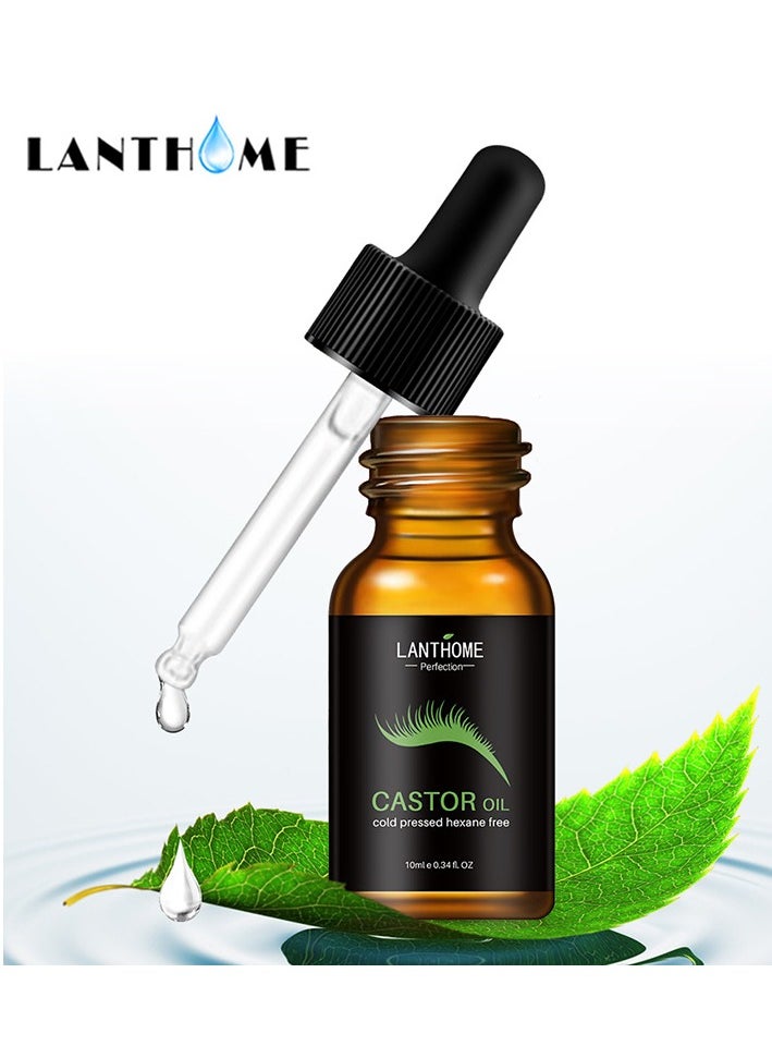 Lanthome - 100% Natural Cold Pressed Castor Oil Eyelash Growth Serum with 10ml Mascara Tube - Image 1