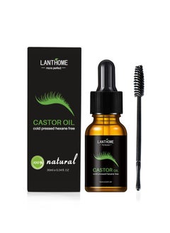 100% Natural Cold Pressed Castor Oil Eyelash Growth Serum with 10ml Mascara Tube