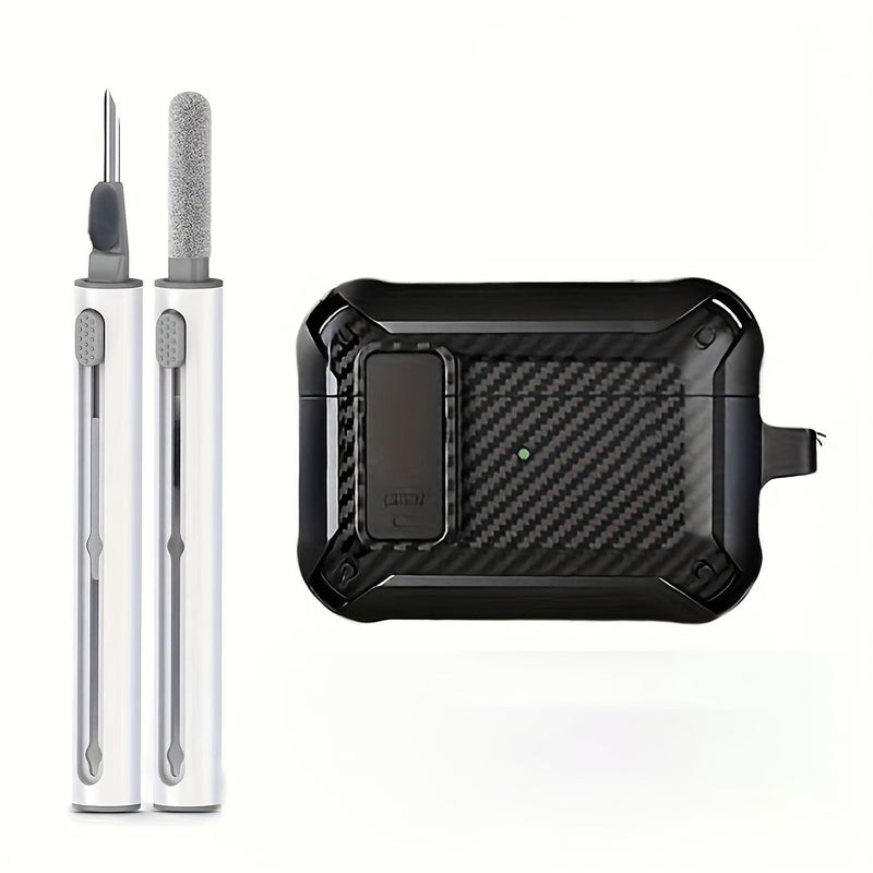 Airpods 4th 2 In 1 Cleaner TPU Carrying Case Shockproof Protective Cover - Image 1