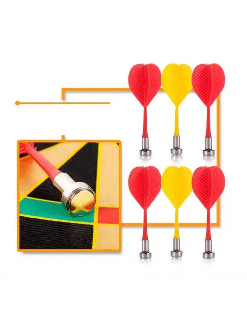 Double-sided magnetic dartboard with 6 safety darts - - Image 4