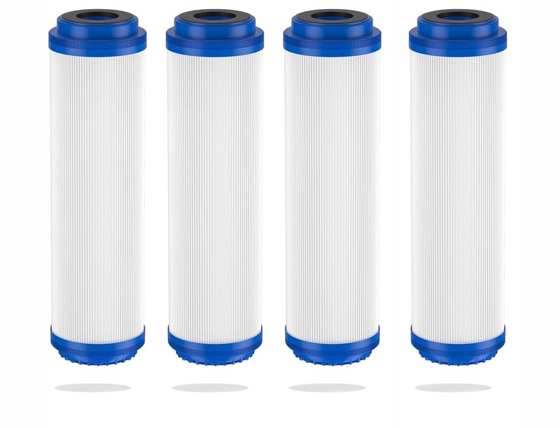 Ocean Drop 10 x 25 GAC Granular Activated Carbon Filter for Residential Industrial Water Filter Replacement Cartridge Compatible with All 3Stage Water Filter Purifier Pack of 4 - Image 1