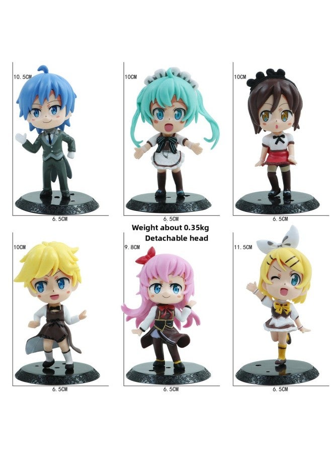 6 First Sound Future Hand-made Q Version Snow Miku Princess Mirror Sound Model Decoration Deep Sea Girl Doll Bag-Color:6 Hatsune B Models 10-11cm0.49kg  - Image 2