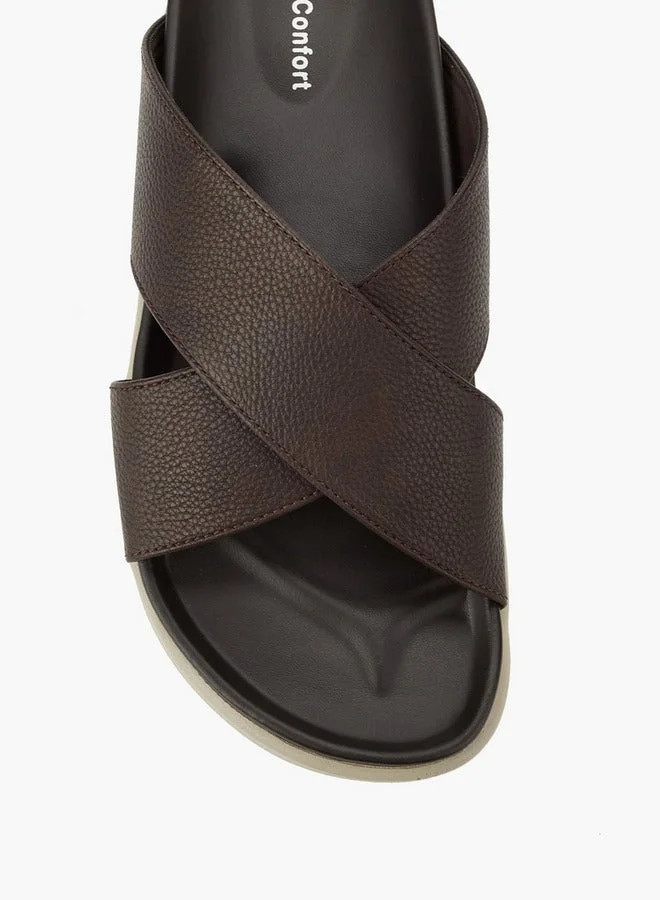 Le Confort Brown Men Cross Strap Sandals for Men | Best Price UAE