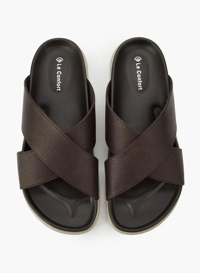 لو كونفورت Men Cross Strap Sandals
