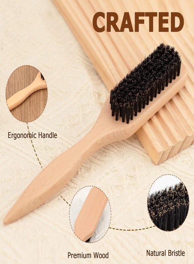 Ancable Boar Bristle Slick Back Hair Brush for Men Women Kids - Ideal for Sleek Ponytails, Buns, Smoothing Baby Hairs Flyaways with Edge Control & Volume Creation, Wide Rat Tail for Sectioning & Parting - Image 3