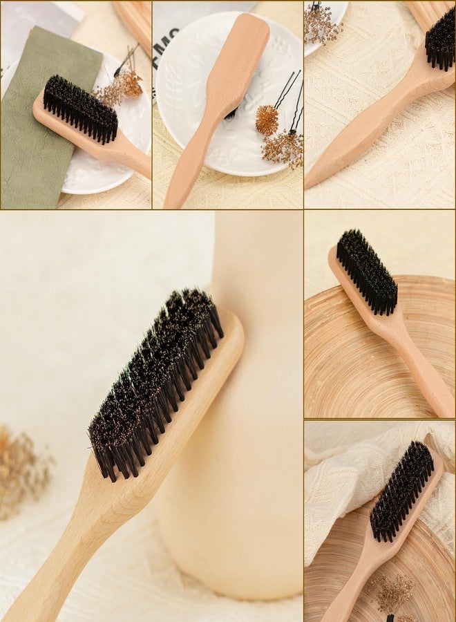 Ancable Boar Bristle Slick Back Hair Brush for Men Women Kids - Ideal for Sleek Ponytails, Buns, Smoothing Baby Hairs Flyaways with Edge Control & Volume Creation, Wide Rat Tail for Sectioning & Parting - Image 4